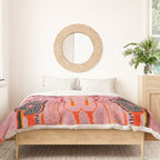 Traditional Pink Moroccan Rug Artwork Duvet Cover Gallery Image 3