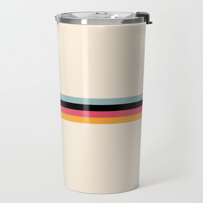 Ishtar - Classic Retro Summer Stripes Travel Mug Gallery Image 2