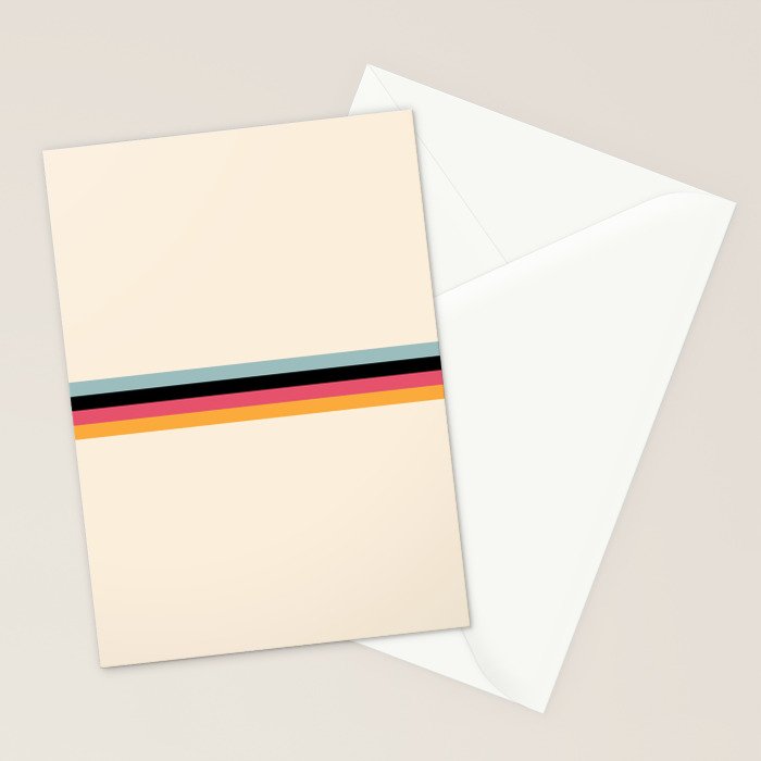 Ishtar - Classic Retro Summer Stripes Stationery Card Gallery Image 2