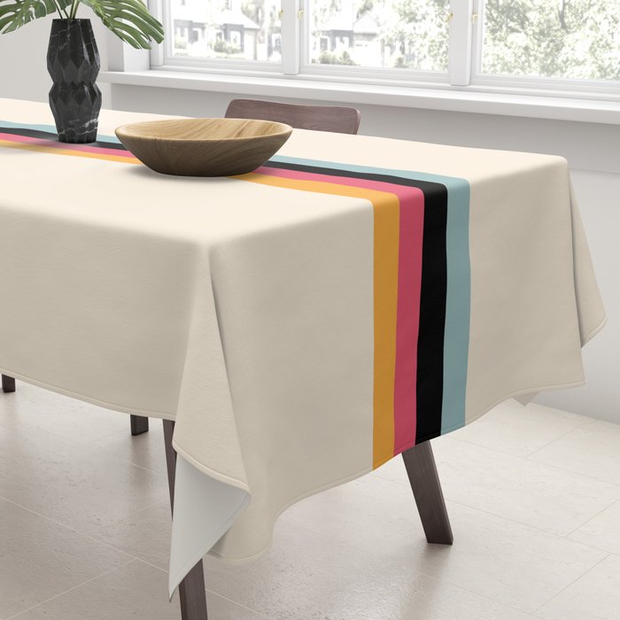 Ishtar - Classic Retro Summer Stripes Tablecloth Gallery Image 3