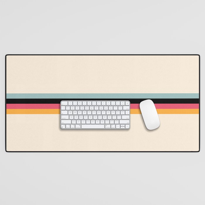 Ishtar - Classic Retro Summer Stripes Desk Mat Gallery Image 1