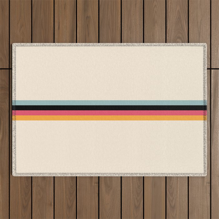 Ishtar - Classic Retro Summer Stripes Outdoor Rug Gallery Image 1