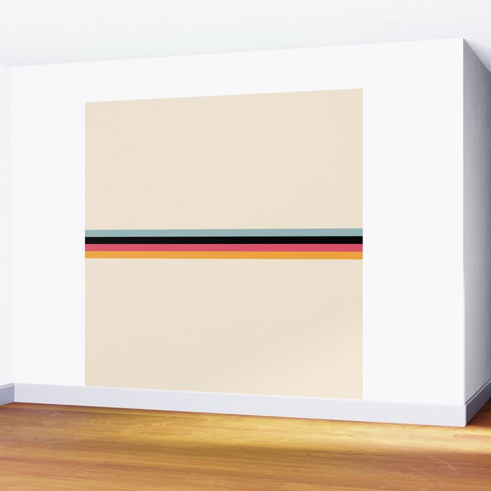 Ishtar - Classic Retro Summer Stripes Wall Mural Gallery Image 2