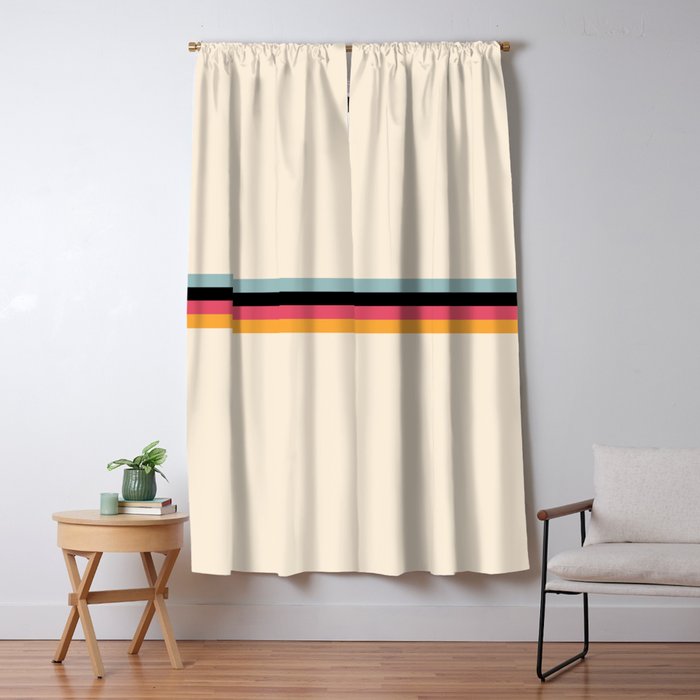 Ishtar - Classic Retro Summer Stripes Window Curtain Gallery Image 5