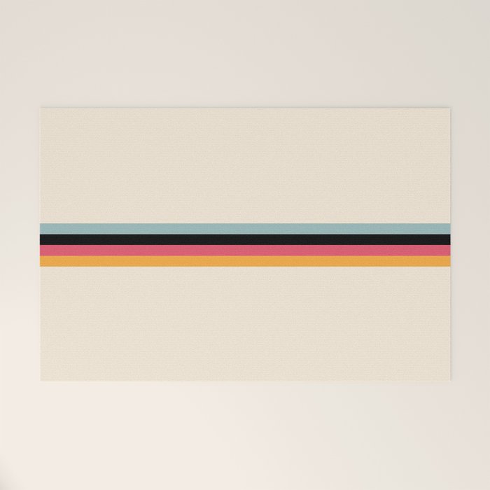 Ishtar - Classic Retro Summer Stripes Welcome Mat Gallery Image 1