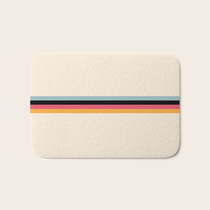 Ishtar - Classic Retro Summer Stripes Bath Mat Gallery Image 1