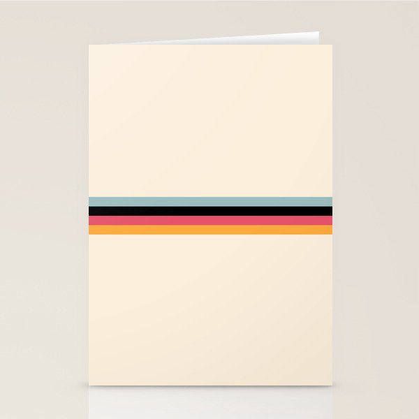 Ishtar - Classic Retro Summer Stripes Stationery Card Gallery Image 2