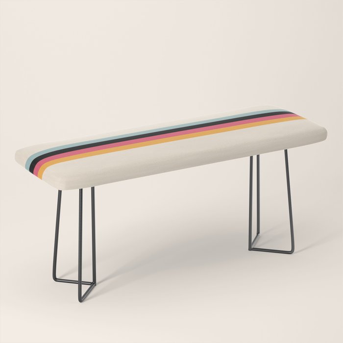 Ishtar - Classic Retro Summer Stripes Bench Gallery Image 1