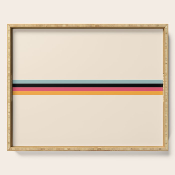 Ishtar - Classic Retro Summer Stripes Serving Tray Gallery Image 1