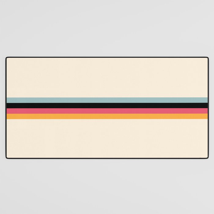 Ishtar - Classic Retro Summer Stripes Desk Mat Gallery Image 3