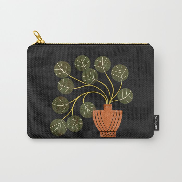 Leafy Plant In Vase Carry All Pouch Gallery Image 1