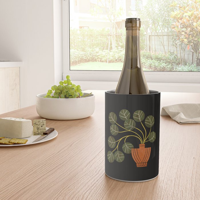 Leafy Plant In Vase Wine Chiller Gallery Image 4