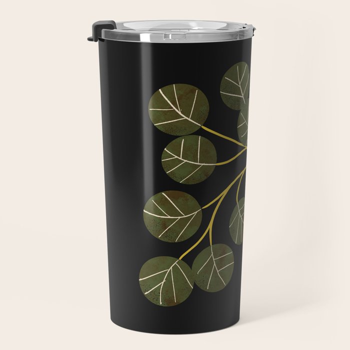 Leafy Plant In Vase Travel Mug Gallery Image 3