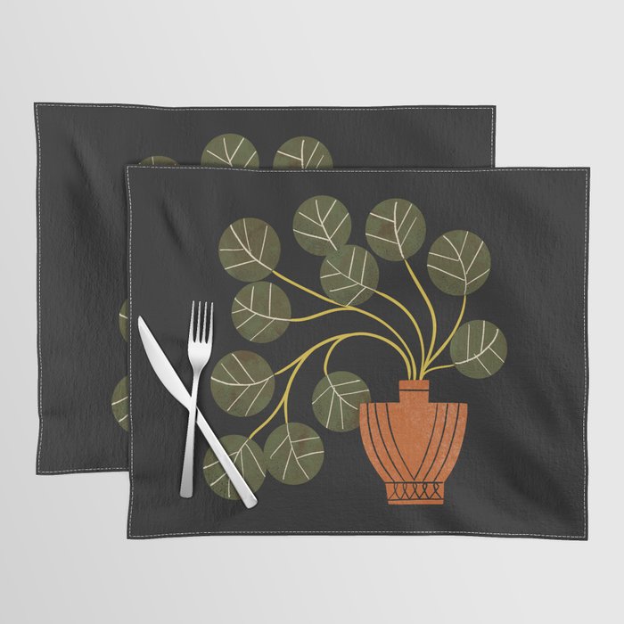 Leafy Plant In Vase Placemat Gallery Image 1