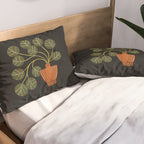 Leafy Plant In Vase Pillow Sham Gallery Image 2