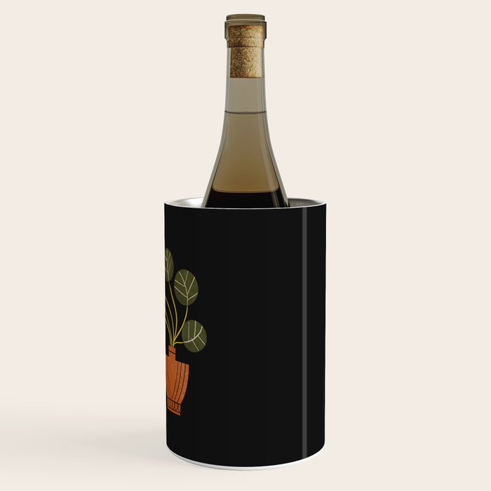Leafy Plant In Vase Wine Chiller Gallery Image 3