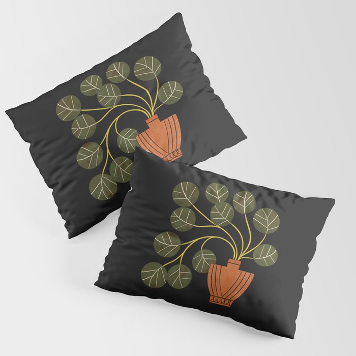Leafy Plant In Vase Pillow Sham Gallery Image 3