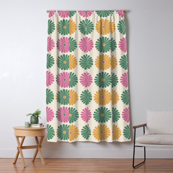 Retro Summer Daisies XI Window Curtain Gallery Image 5
