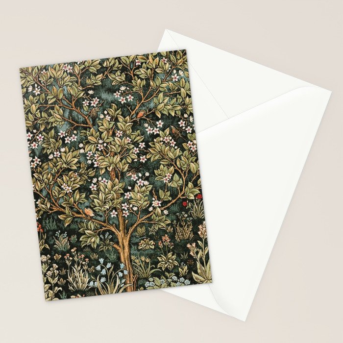 William Morris Tree Of Life, Morris floral, No 4. Stationery Card Gallery Image 2