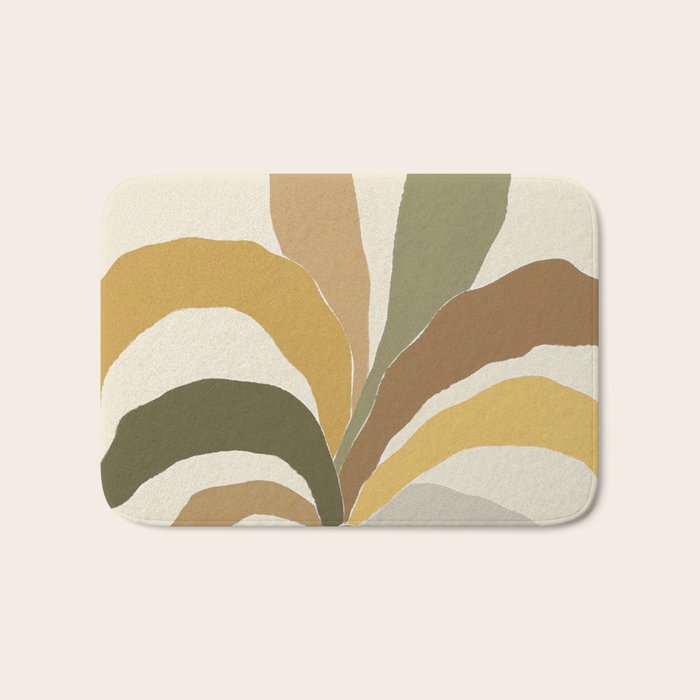 Pastel Plant Bath Mat Gallery Image 1