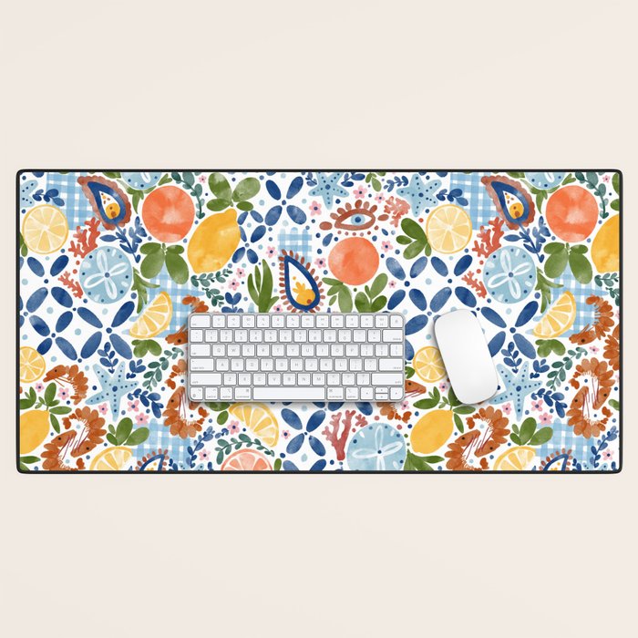 Sunny Coastal Escape Desk Mat Gallery Image 1