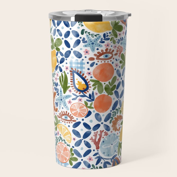 Sunny Coastal Escape Travel Mug Gallery Image 1