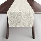 Diagonal Trailing Ditsy Floral - Cream Blue Table Runner Gallery Image 1