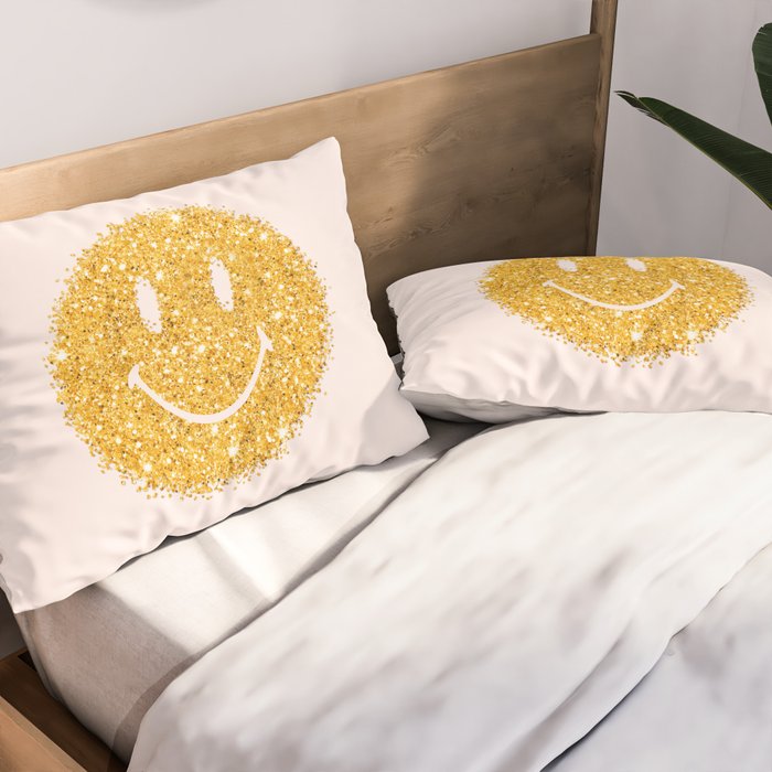 Happy Glitter Pillow Sham Gallery Image 2