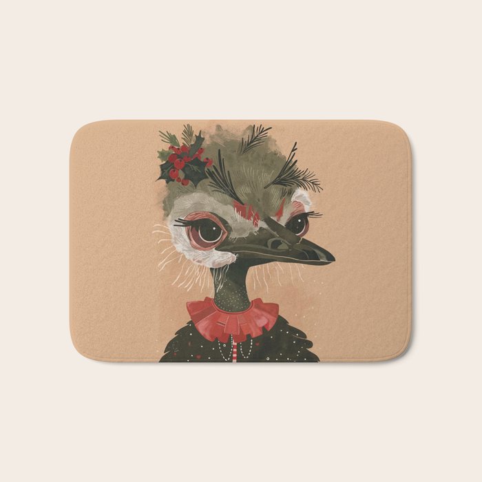 Festive Ostrich Bath Mat Gallery Image 1
