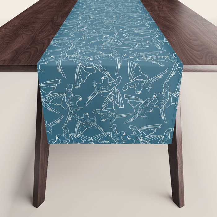 Little Blue Macaws Table Runner Gallery Image 1
