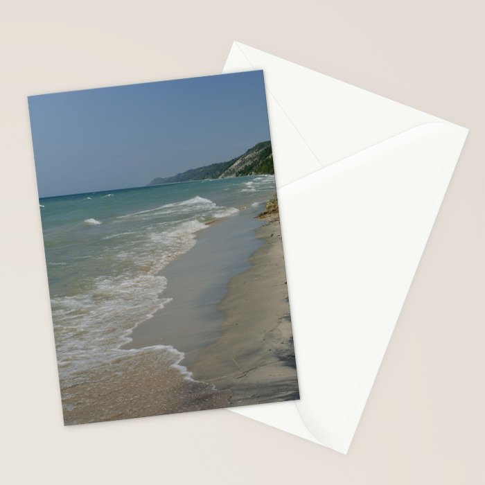 Beach Day - Lake Michigan nature travel photography Stationery Card Gallery Image 2