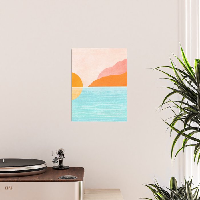 Island Sunset Abstract Landscape Poster Gallery Image 2
