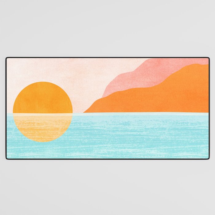 Island Sunset Abstract Landscape Desk Mat Gallery Image 3