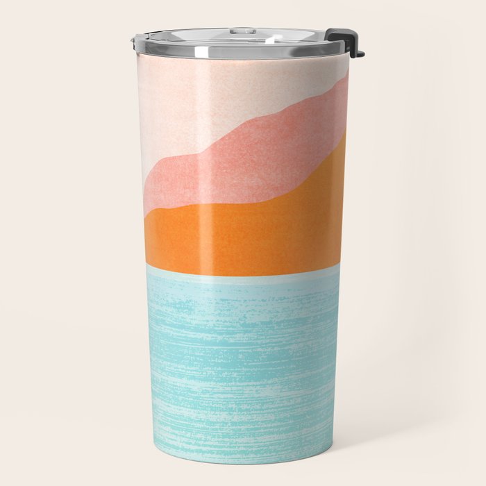 Island Sunset Abstract Landscape Travel Mug Gallery Image 2