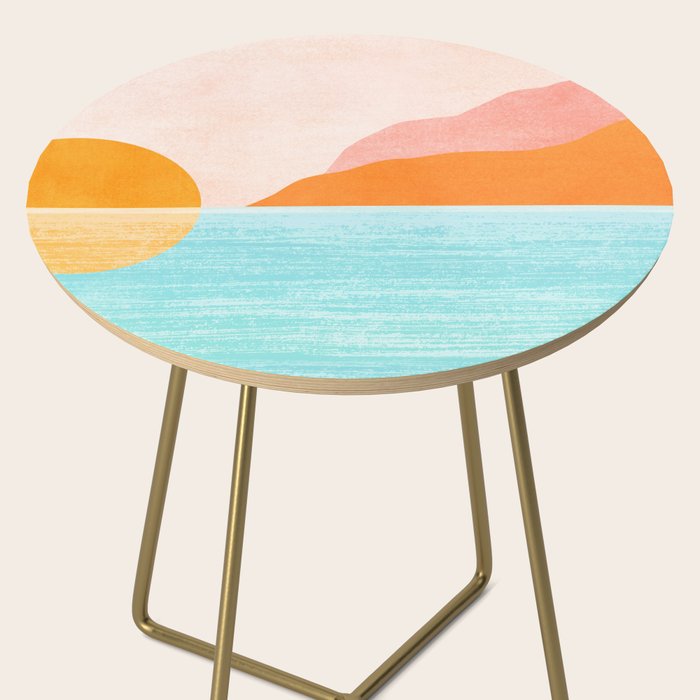 Island Sunset Abstract Landscape Side Table Gallery Image 2