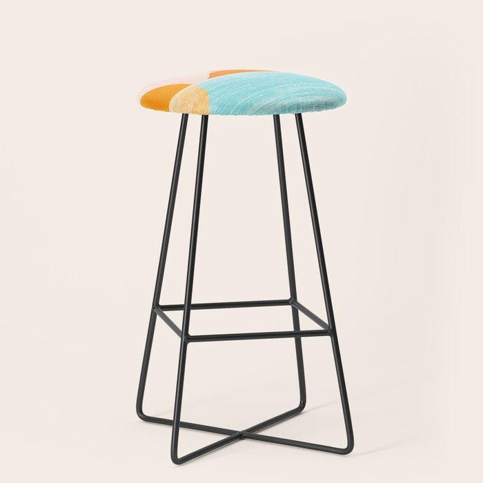 Island Sunset Abstract Landscape Stool Gallery Image 1