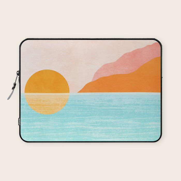 Island Sunset Abstract Landscape Laptop Sleeve