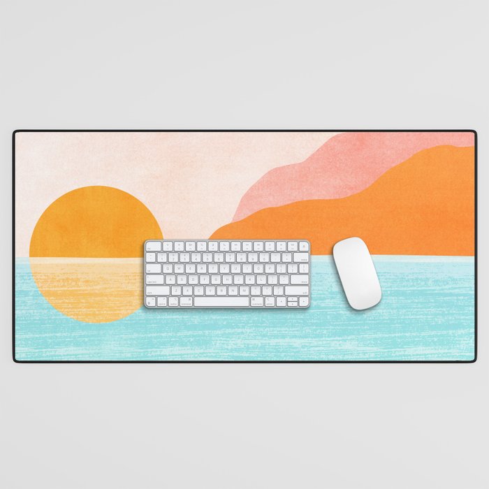 Island Sunset Abstract Landscape Desk Mat Gallery Image 1