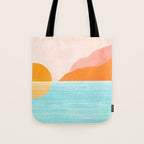 Island Sunset Abstract Landscape Tote Bag Gallery Image 1