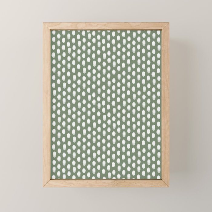 Dots . Green Mini Art Print Gallery Image 1