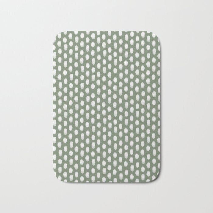 Dots . Green Bath Mat Gallery Image 1