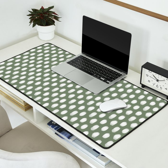 Dots . Green Desk Mat Gallery Image 2