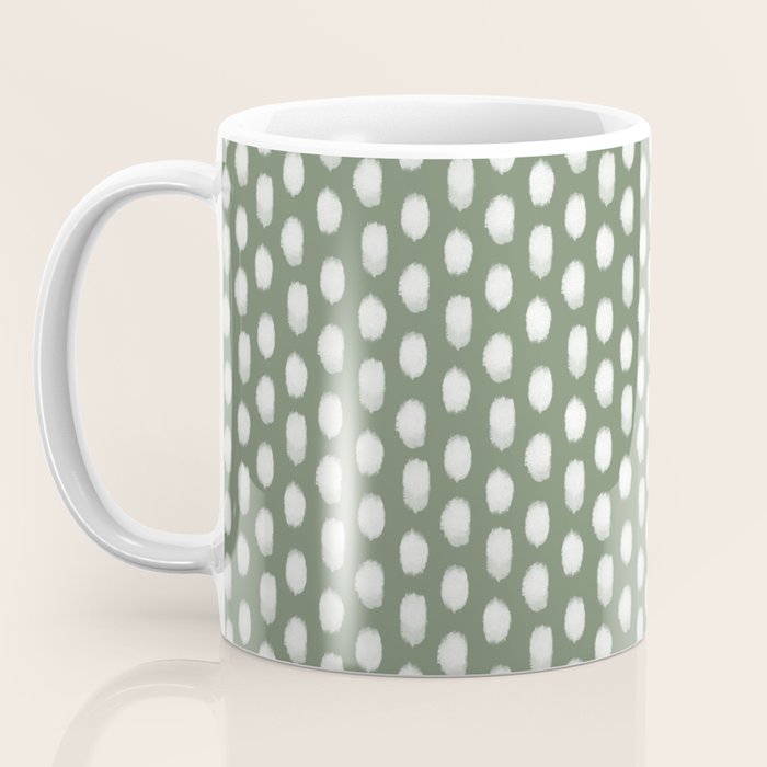Dots . Green Coffee Mug Gallery Image 3