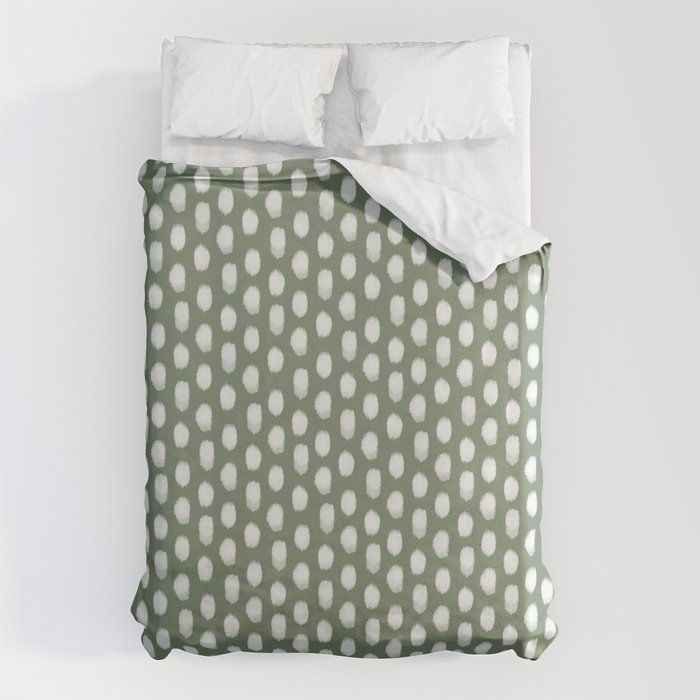 Dots . Green Duvet Cover Gallery Image 6