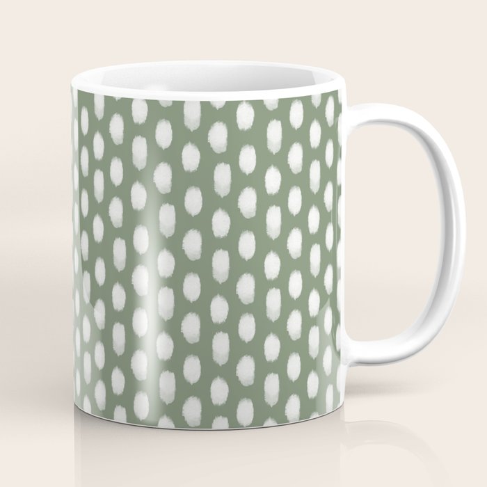 Dots . Green Coffee Mug Gallery Image 1