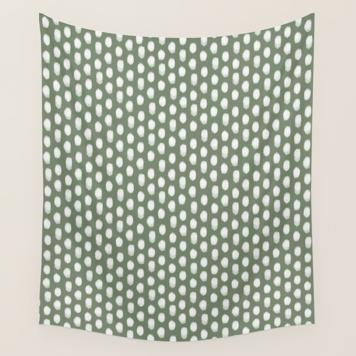Dots . Green Wall Tapestry Gallery Image 4