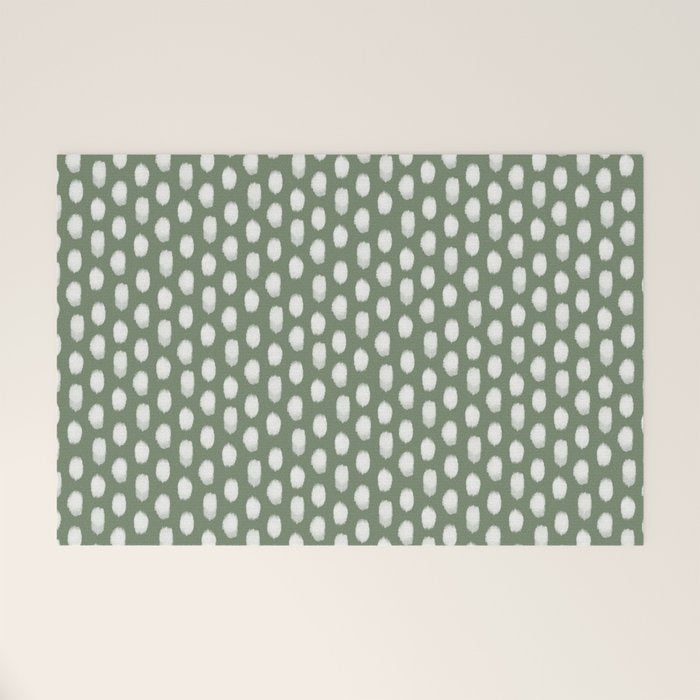 Dots . Green Welcome Mat Gallery Image 1