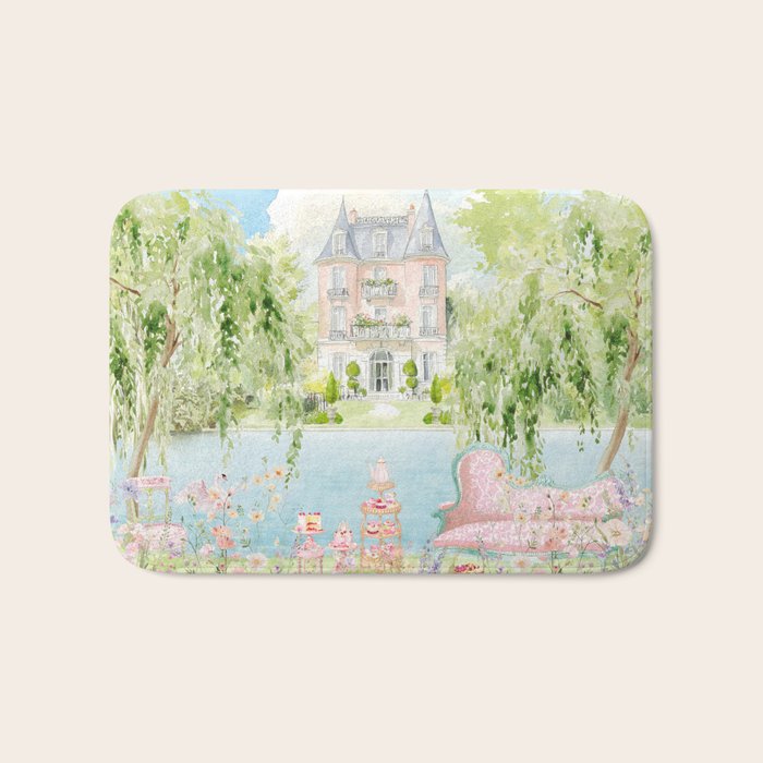 Wild flower meadow picnic in the French countryside Bath Mat Gallery Image 1