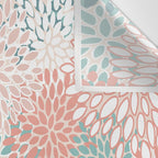 Modern Floral Prints, Coral Teal and Green Wall Tapestry Gallery Image 3