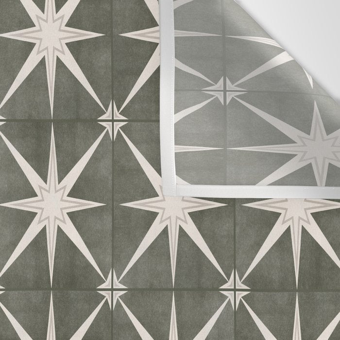 arlo star tile - olive Wall Tapestry Gallery Image 3